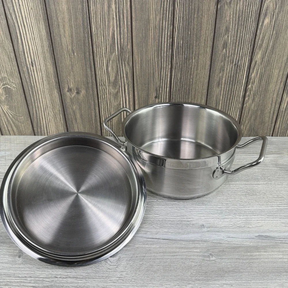 Silga Teknika 3 Qt 24cm Stainless Steel Stock Pot Lid 18/10 Made Italy